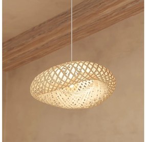 Atmosphera - Lampadario a sospensione con filo BEDDY 1xE27/40W/230V bambù