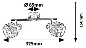 Rabalux 5380 - Faretto BASIL 2xE14/40W/230V
