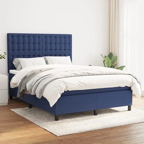 Giroletto A Molle Con Materasso Blu 140x200 Cm İn Tessuto /