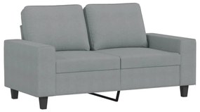 Set di divani 3 pz grigio chiaro in tessuto