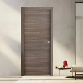 Porta interna scorrevole Chic in MDF colore marrone, L 80 x H 210 cm, apertura reversibile