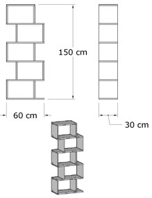 Libreria MERIC 15x60 cm bianca