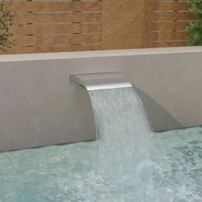 Fontana per Piscina Argento 45x9x26 cm in Acciaio Inox