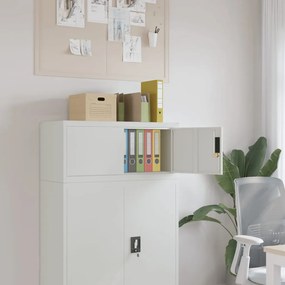 Armadio Classificatore Grigio Chiaro 90x40x40 Cm İn Acciaio /