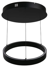 Lampadario Moderno Layla Acciaio Nero Alluminio Led 28,65W 2700-3000-4000K