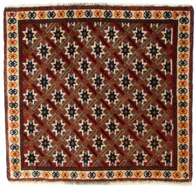 Shiraz Tappeto persiano 60x60 Rosso (Iran) Annodato A Mano