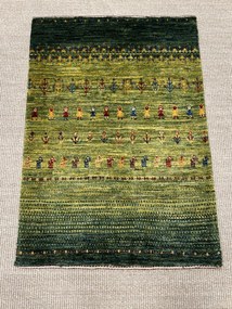 Loribaft Tappeto 70x100 Verde (Iran) Annodato A Mano