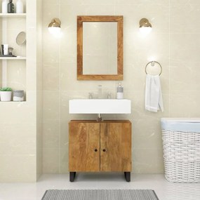 Set mobili da bagno 2pz in legno massello di mango