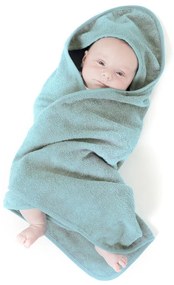 Asciugamano per neonati in cotone rosa scuro con cappuccio 75x75 cm - Tiseco Home Studio