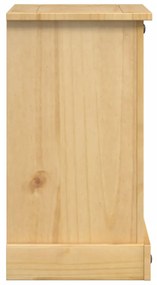 Comodino corona 45x35x64 cm in legno massello di pino