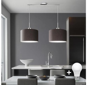 Eglo - Lampadario LED a cavo TUNJA 2xE27/60W/230V marrone