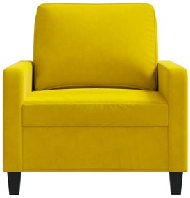 Poltrona giallo 60 cm velluto