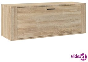 vidaXL Scarpiera a Muro Rovere Sonoma 100x35x38cm in Legno Multistrato