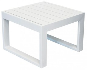 Tavolino da giardino 43,5x32x43,5 cm bianco