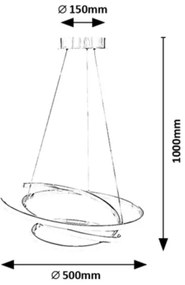 Rabalux 72020 - Lampadario LED ESILDA su cavo LED/42W/230V 4000K