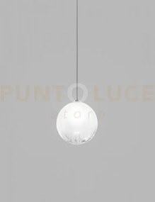 Puppet sospensione g bianco sfumato cromo lucido 1 luce attacco g9