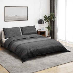 Set Copripiumino Grigio Scuro 140x200 Cm İn Cotone /