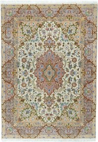 Tabriz Tappeto persiano 150 x 220 Beige (Iran) Annodato A Mano