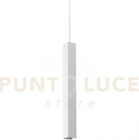 Look square sospensione 1 luce attacco gu10 d.4x40cm bianco