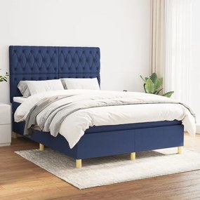 Giroletto A Molle Con Materasso Blu 140x200 Cm İn Tessuto /