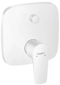 Rubinetto per vasca getto laminare cristallino Talis E per muro bianco verniciato HANSGROHE