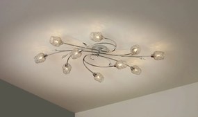 Plafoniera neoclassico Adriana Ø 86 cm cromo IP20, 10XG9