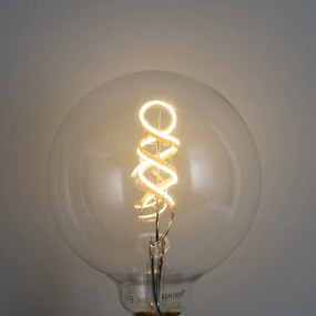 Set di 5 Lampadine LED intelligenti E27 dimmerabili G125 RGBW luminose 4W 250lm 2700K