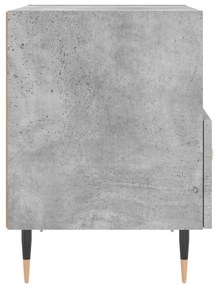 Comodino grigio cemento 40x35x47,5 cm in legno multistrato