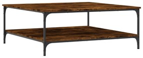 Tavolino da salotto rovere fumo 100x100x40 cm legno multistrato
