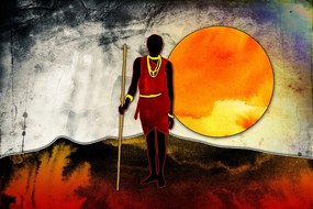Carta da parati – Cacciatore africano