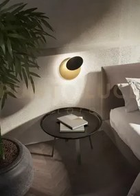 Applique in metallo oro e nero drum led 22w 3000k cri?80 220-240v 5...