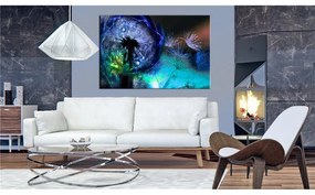 Quadro  Dandelions: Blue Glow  Colore Blu, Dimensioni e Misure 120x80