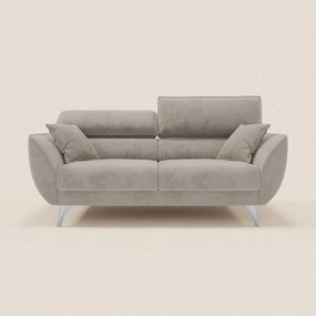 Michelangelo divano 2 e 3 posti con sedute allungabili e poggiatesta reclinabili in tessuto smacchiabile T30