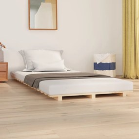 Letto Senza Materasso 90x190 Cm İn Legno Massello Di Pino /