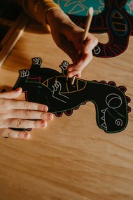Scratch art - Sagome di dinosauri