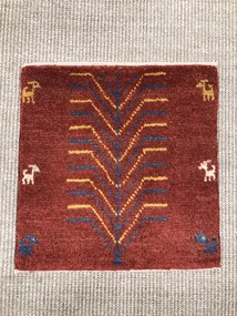 Gabbeh Tappeto persiano 40 x 40 Rosso (Iran) Annodato A Mano