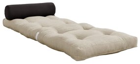 Materasso futon grigio-beige 70x200 cm Wrap Linen Beige/Dark Grey - Karup Design