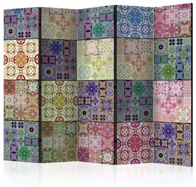 Paravento design Corno dell'abbondanza II - texture di mosaico colorato con figure geometriche