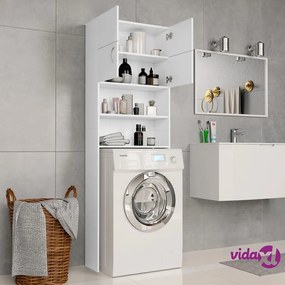 vidaXL Mobile per Lavatrice Bianco 64x25,5x190 cm in Multistrato