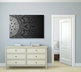 Quadro su tela – Mandala in bianco e nero