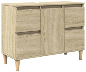 Mobile lavabo rovere sonoma 80x33x60 cm in legno multistrato