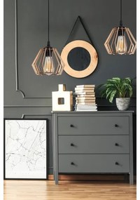 Lampadario su filo BERGO 1xE27/60W/230V nero