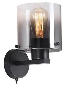 Searchlight 88912-1BK - Applique SWEDEN 1xE27/60W/230V nero/smoked