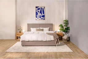 Letto matrimoniale imbottito grigio tortora con contenitore con rete inclusa 180x200 cm Myra Bold – Bonami Selection