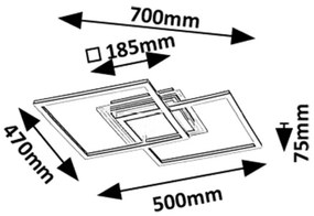 Rabalux 71372 - Plafoniera LED OTTAVIA 28W/230V 3000K