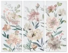 Quadro DKD Home Decor Fiori 55 x 3 x 135 cm Shabby Chic (3 Pezzi)