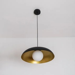 Lampadario a sospensione ECLIPSE 1xE27/15W/230V nero/oro