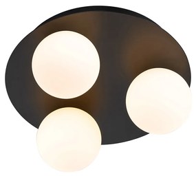 Plafoniera moderna per bagno nera 3 luci - Cederic
