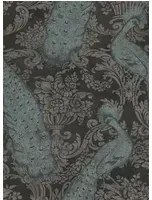 Cole & Son Carta da parati Byron - Teal/ Graphite