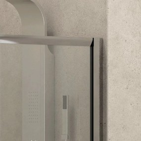 Kamalu - porta doccia nicchia 110cm con anta scorrevole altezza 180cm k410n